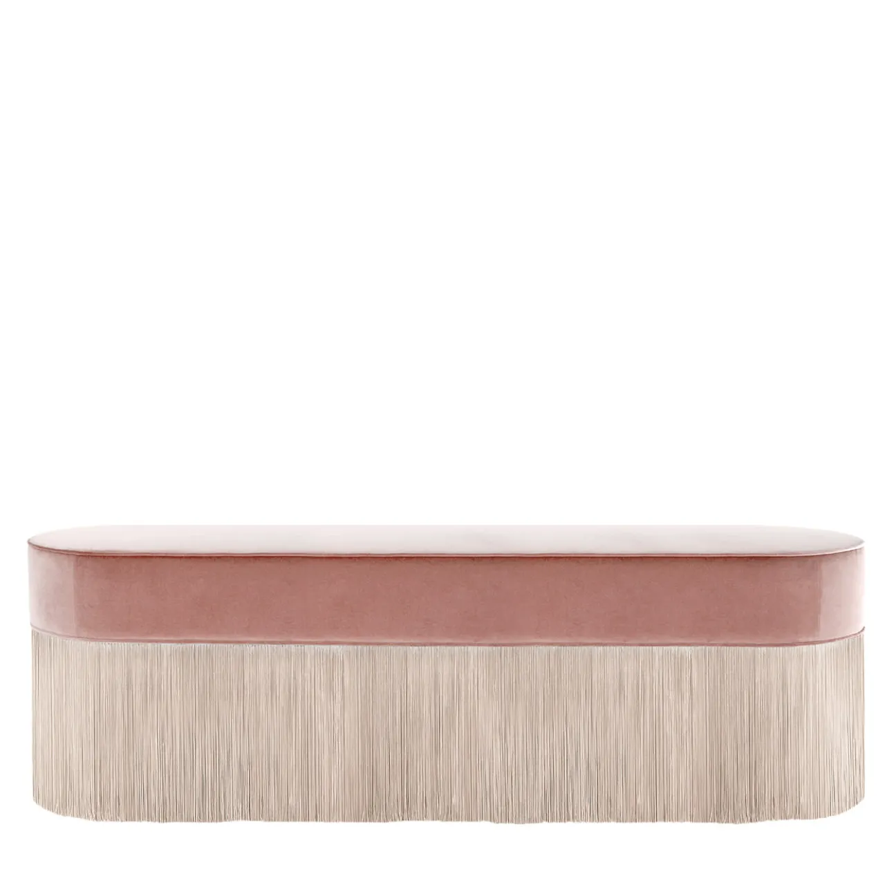 Panchina bicolore rosa con frange*Lorenza Bozzoli Couture Online