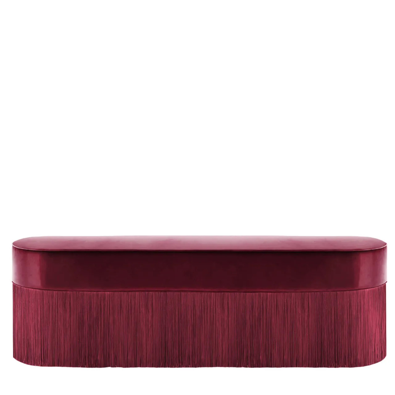 Panchina bordeaux con frange*Lorenza Bozzoli Couture