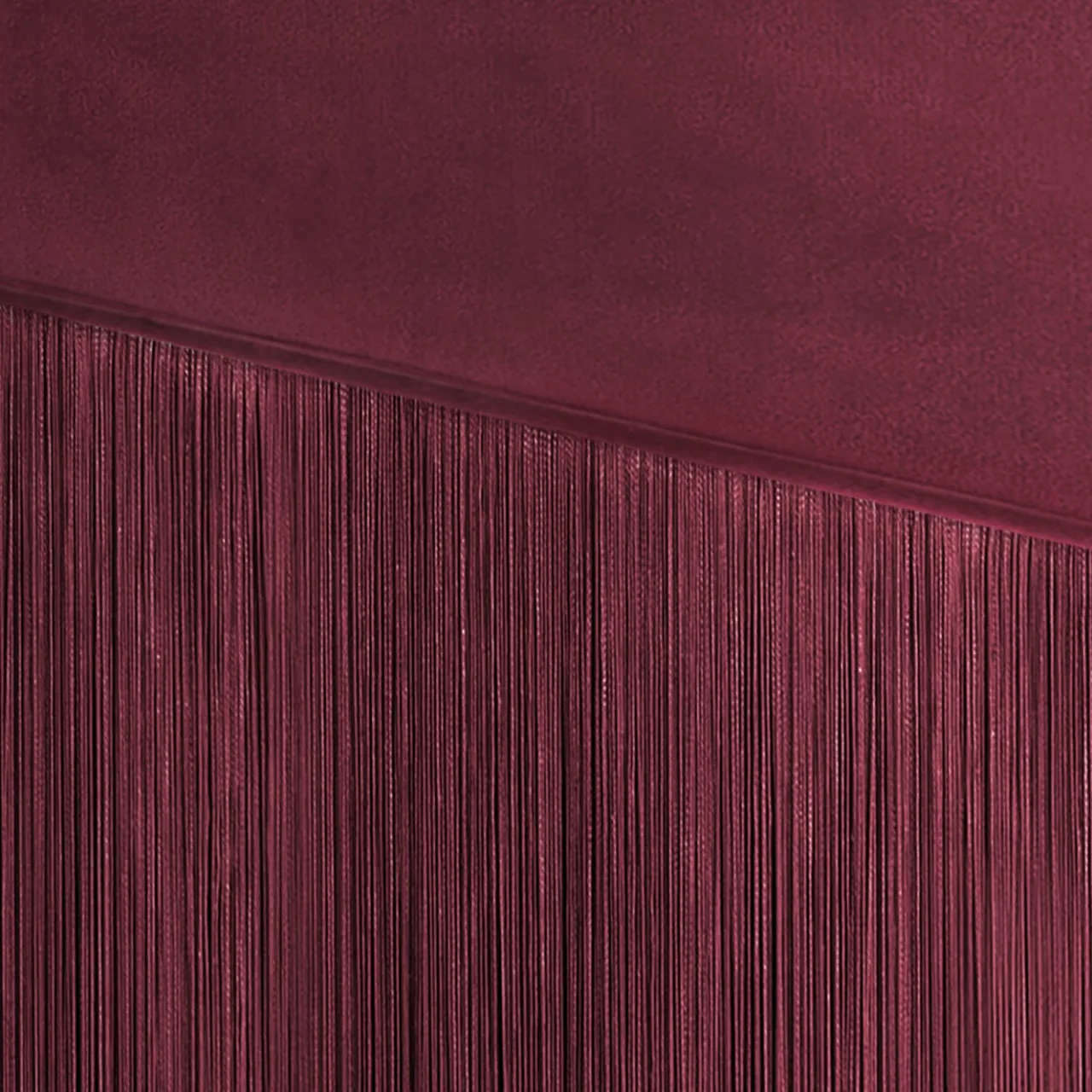 Panchina bordeaux con frange*Lorenza Bozzoli Couture