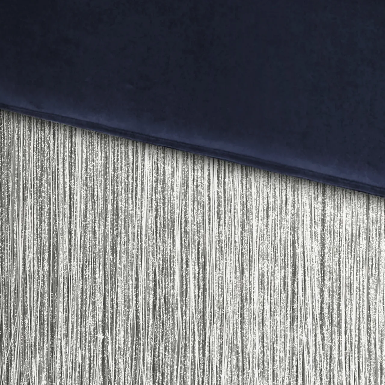 Panchina con frange blu e argento*Lorenza Bozzoli Couture Clearance