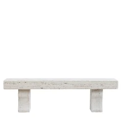 Panchina da esterno in travertino beige Tempore*Veltha Outdoor Stone Design Best