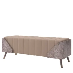 Panchina Elliot in legno e velluto*Cafedesart