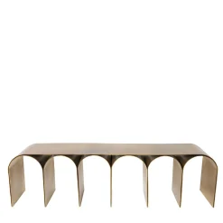 Panchina in acciaio con arco d'oro e bronzo*Pietro Franceschini