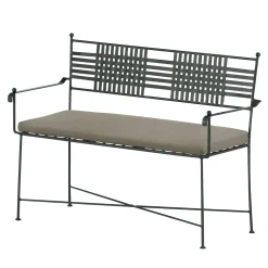 Panchina in ferro battuto verde foresta Checkmate*Dante Negro Online