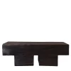 Panchina in legno di cedro Mykonos Undercut Charred Dark Finish*Riccardo Monte New