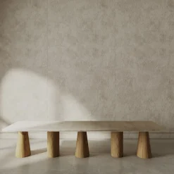 Panchina in rovere e marmo Atrani*Livio Cioffi