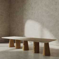 Panchina in rovere e marmo Atrani*Livio Cioffi