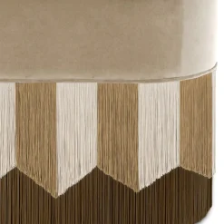 Panchina in velluto beige Plissé*Lorenza Bozzoli Couture Discount