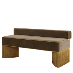 Panchina in velluto marrone Tria con frange*Lorenza Bozzoli Couture Best