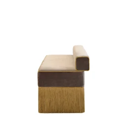 Panchina in velluto marrone Tria con frange*Lorenza Bozzoli Couture Best