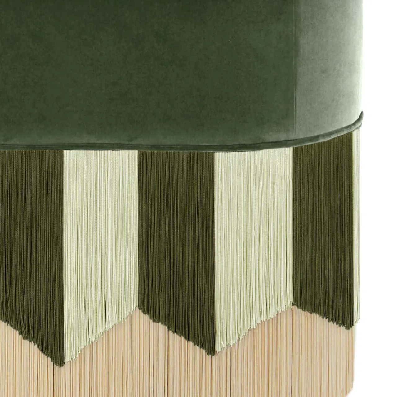 Panchina in velluto verde Plissé*Lorenza Bozzoli Couture Clearance