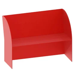 Panchina per esterni in alluminio rosso Coimbra 02*Marco Ripa New