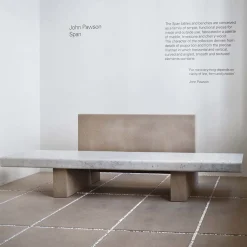 Panchina per esterni Span con schienale di John Pawson*Salvatori Hot