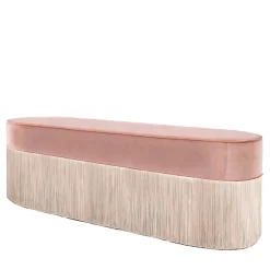 Panchina rosa con frange*Lorenza Bozzoli Couture Outlet