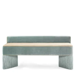 Panchina Tria in menta chiara e beige con frange*Lorenza Bozzoli Couture Clearance
