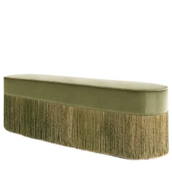 Panchina verde con frange*Lorenza Bozzoli Couture New