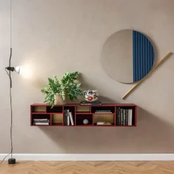 Pangea - Pensile grande in ottone e rosso marsala*Morica Design Discount