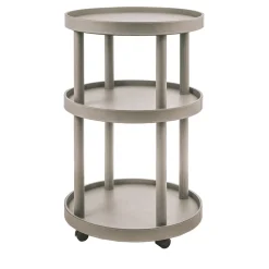 Polo Trolley Tavolo rotondo beige a 3 piani*Giobagnara Sale