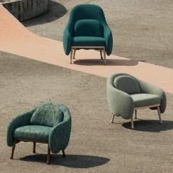 Poltrona a motivi verdi Corolla 271 di Cristina Celestino*Billiani 1911 Online