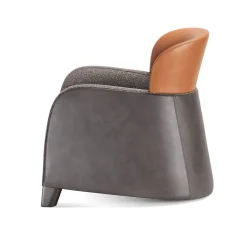 Poltrona a secchiello marrone/grigio con poggiatesta basso*Ghidini 1961 Sale