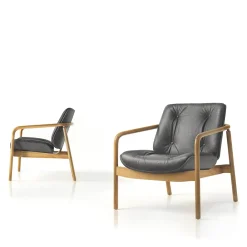 Poltrona Amalfi in pelle nera*Morello Gianpaolo