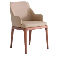 Poltrona Big Antigona in pelle Taupe*Morica Design