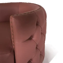 Poltrona capitonnè Petra in pelle rosa*Mantellassi 1926 Outlet