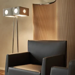 Poltrona Caprilarge in pelle marrone di Hannes Wettstein*Baleri Italia Clearance