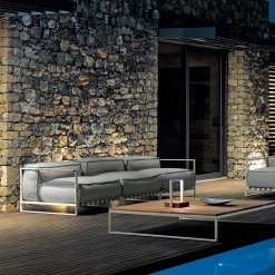 Poltrona Casilda grigia con struttura bianca*Talenti Hot