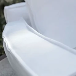 Poltrona Cayo Largo da esterno in tessuto bianco con cuscini*Villevenete Best