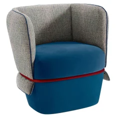 Poltrona Chemise blu e grigia di Studio LI_DO*My Home