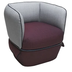 Poltrona Chemise Borgogna/Grigio di Studio Lido*My Home New