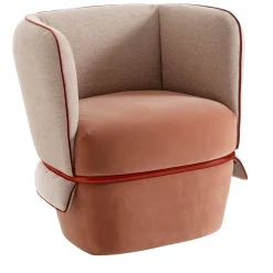 Poltrona Chemise rosa e beige di Studio LI_DO*My Home Outlet