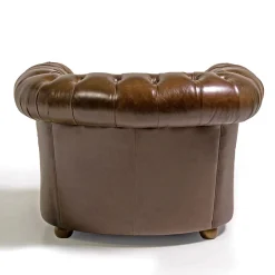Poltrona Chesterfield pelle marrone muschio*Mantellassi 1926 Hot