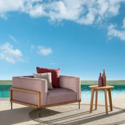 Poltrona Cleo in legno di Accoya marrone di Marco Acerbis*Talenti Hot