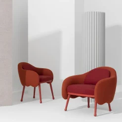 Poltrona Corolla 271 rosso e arancio di Cristina Celestino*Billiani 1911 Outlet