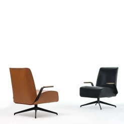 Poltrona da ufficio girevole Endo in pelle nera*Epònimo