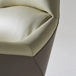 Poltrona da ufficio girevole beige e taupe Sanremo su rotelle*Casa Covre Clearance