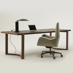 Poltrona da ufficio girevole beige e taupe Sanremo su rotelle*Casa Covre Clearance