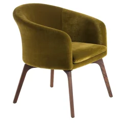 Poltrona Daphne 4 gambe in legno verde*Sitia Hot