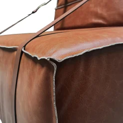 Poltrona Docker in pelle marrone cognac*DLA Design Lab Clearance