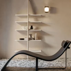 Poltrona e chaise-longue trasformabili in pelle nera Flipt*Baleri Italia Discount