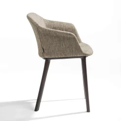 Poltrona Eva in Tessuto Marrone Calvino*Enrico Pellizzoni New