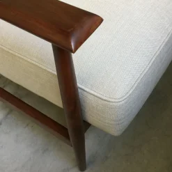 Poltrona Gaia in Lino e Cotone bianco*mg12 by Monica Geronimi