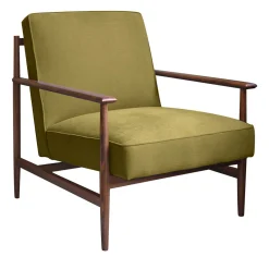 Poltrona Gaia in Lino-Cotone Senape*mg12 by Monica Geronimi New