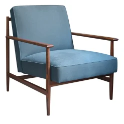 Poltrona Gaia in Lino-Cotone Blu*mg12 by Monica Geronimi Hot