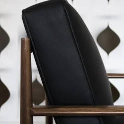 Poltrona Gaia in Pelle Nera*mg12 by Monica Geronimi