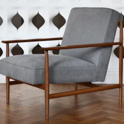 Poltrona Gaia in Velluto Grigio*mg12 by Monica Geronimi New