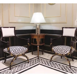 Poltrona gemellare*Hebanon Fratelli Basile - 1830 Sale