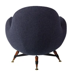 Poltrona girevole da esterno Mercury in bouclé blu*Visionnaire Hot